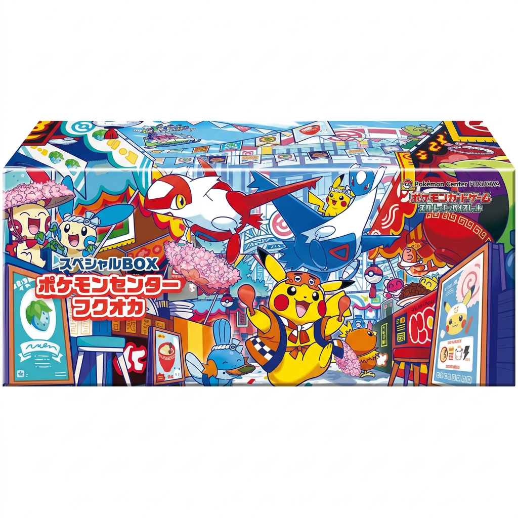 Pokémon Center Special Box Fukuoka met witte ruimte